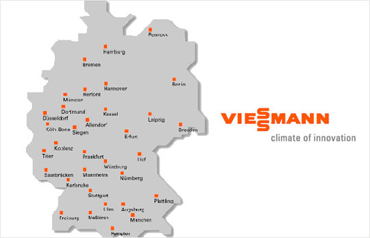 Viessmann Roadshow Karte Niederlassungen